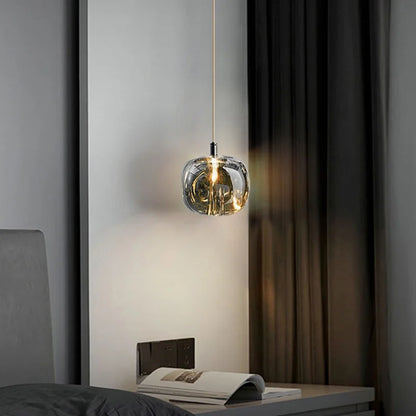 Luxury Small Chandelier | 3.9 x 4.3 in or 5.1 x 5.9 in | Crystal Apple Pendant Light | Copper Hanging Lamp | Brick by Brick