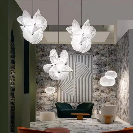 Wabi Sabi Pendant Lamp | 18.1 × 23.6 in | Nordic Fabric Ceiling Light | Vintage Umbrella Design | Brick by Brick