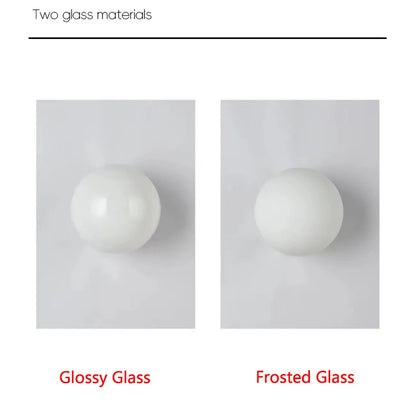 Bauhaus Glass Wall Lamp | 5.9 or 7.1 in | Milky White Round Globe Light | Bedside Bathroom Living Room | Brick by Brick