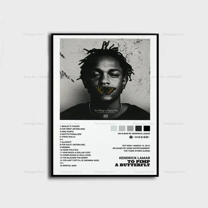 Kendrick Lamar Album Canvas Wall Art | 7.9 - 19.7 in | Good Kid Maad City Poster | Hip Hop Music Decor | Unframed | Brick by Brick