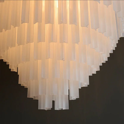Round Glass Pendant Light | LED Chandelier | 3-Color Warm Neutral Cool | 24–31 in | Brick by Brick