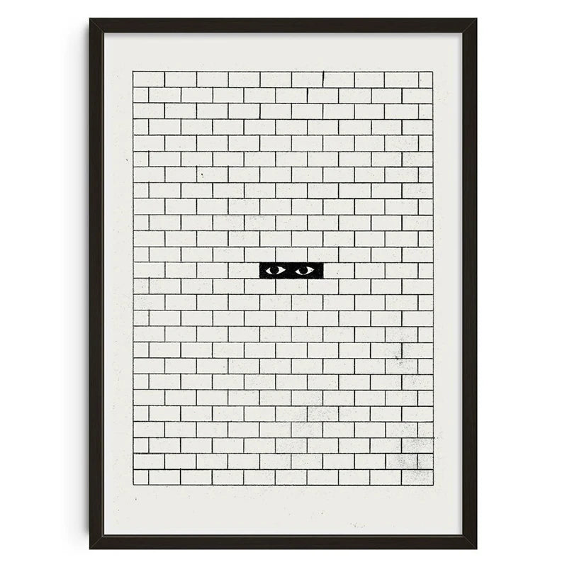 Vintage Abstract  Wall Art | 7.9 - 19.7 in | Mind Maze Poster | Retro Canvas Print | Unframed | Brick by Brick
