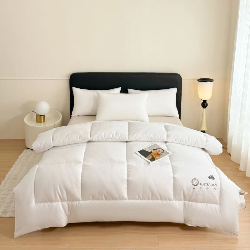 Australian Wool Blanket | 59 - 87 in | All-Season Thick Heating Blanket | Soft & Warm Bedding for Home | Brick by Brick