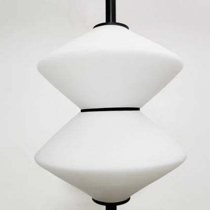 Pendant Light | Modern White Glass | 5.9 x 23.6 in | LED Ceiling Fixture | Art Deco Style | Brick by Brick