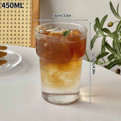 Wave Glass Cup | Transparent Ripple Drinking Cup | 300ml to 650ml | Creative Mug | Brick by Brick