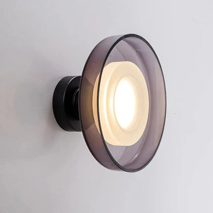 LED Wall Lamp | 8.7 x 5.1 in | Modern Glass Sconce | Clear or Gray Shade | Ambient Indoor Lighting | Brick by Brick