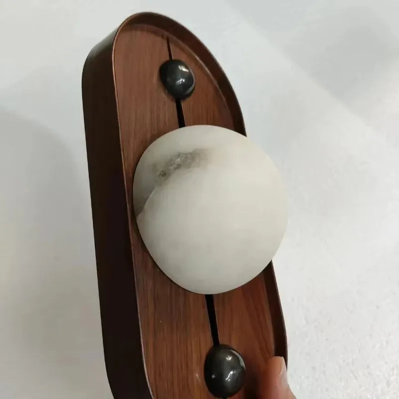 Modern Marble Wall Light |  4.92x6.69x10.63 in | Japanese Style LED Lamp | Up/Down Light | Brick by Brick