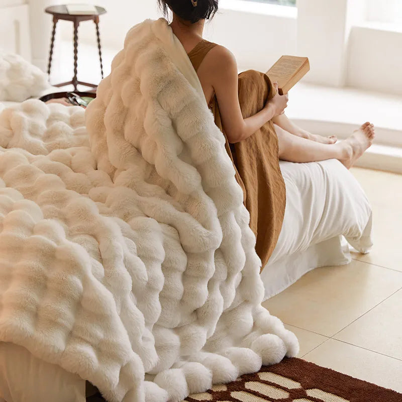 Luxury Winter Throw Blanket | 39.4 - 62.9 in | Cloud-Soft Textured Design | Cozy Home Accent | Brick by Brick
