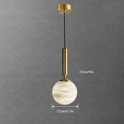 Copper Pendant Light | D4.7 in or D5.9 in | Modern Marble | Single Head Chandelier | Brick by Brick
