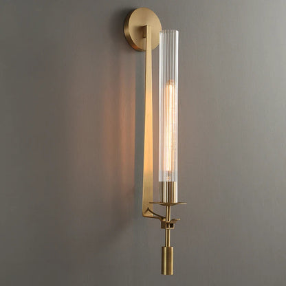 Gold Wall Sconce | 3.9 x 13.4 x 22.8 in | Nordic Design Wall Light | Elegant Ambient Lighting | Brick by Brick