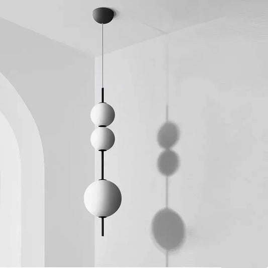 Nordic Glass Pendant Chandelier | H31.5in-40.6in | LED Globe Ceiling Light | 3 or 4 Ball Adjustable Hanging Fixture | Brick by Brick