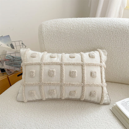 Square Stripe Japandi Pillowcase | Cotton & Linen | Elegant Home Decor | Brick by Brick