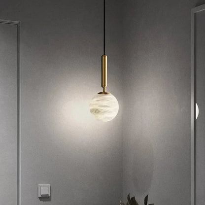 Copper Pendant Light | D4.7 in or D5.9 in | Modern Marble | Single Head Chandelier | Brick by Brick