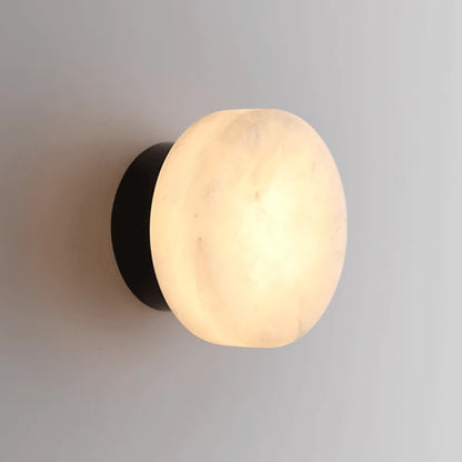Marble Wall Lamp | 5.43x3.35 in | Modern Copper & Frosted Glass | LED Up & Down Lighting | Home Interior Lighting | Brick by Brick