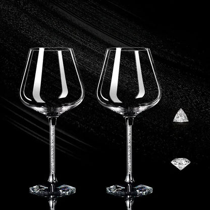 2pcs Crystal Glass Set | 8.7 H x 2.6 in | Luxury Tall Wine & Champagne Glasses | High-End Drinkware | Brick by Brick