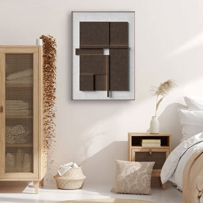 3D Japandi Wall Art | 19.7 x 27.6 x 1.4 in | Modern Canvas Decor | Set of 3 | Brick by Brick