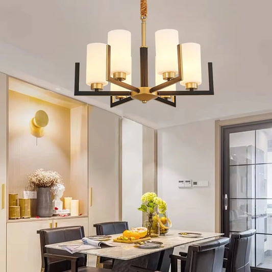 Retro Nordic LED Chandelier | H19.7 in | 6-15 Light Heads | Iron Art Hanging Lamp | Ceiling Light Fixture | Brick by Brick