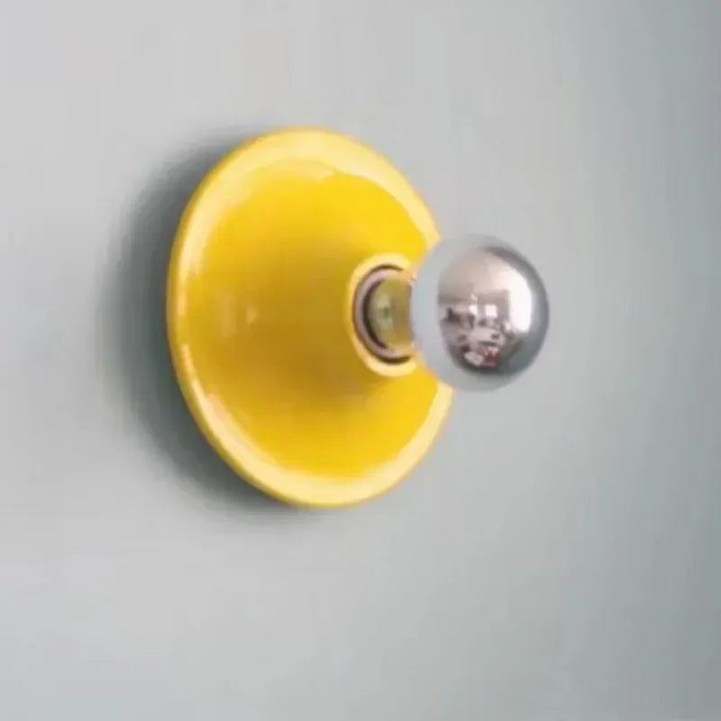 Bauhaus LED Wall Light | 4.7 in or 5.9 in | Walnut Wood + Acrylic Halo | Architectural Lighting | Brick by Brick