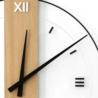 Silent Oak Wall Clock | 12–14″ | Minimalist Wooden Timepiece