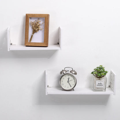 Carved Wall Floating Shelves Set | Small & Large | Decorative U-Shaped Design | Brick by Brick