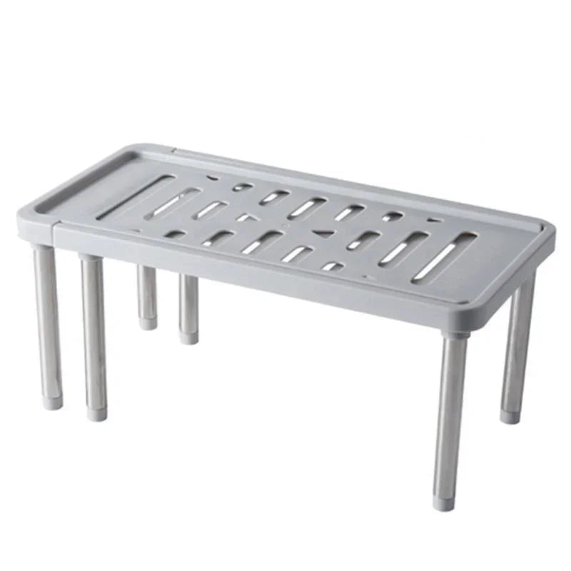 Expandable Shelf Rack | 13.7 × 7 × 6.1 in | Telescopic Storage Rack | Retractable Storage Stand | Anti-Slip Base | Brick by Brick