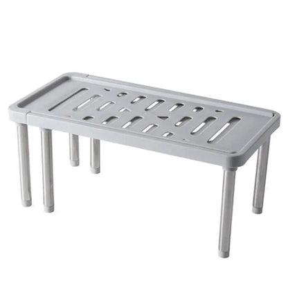 Expandable Shelf Rack | 13.7 × 7 × 6.1 in | Telescopic Storage Rack | Retractable Storage Stand | Anti-Slip Base | Brick by Brick