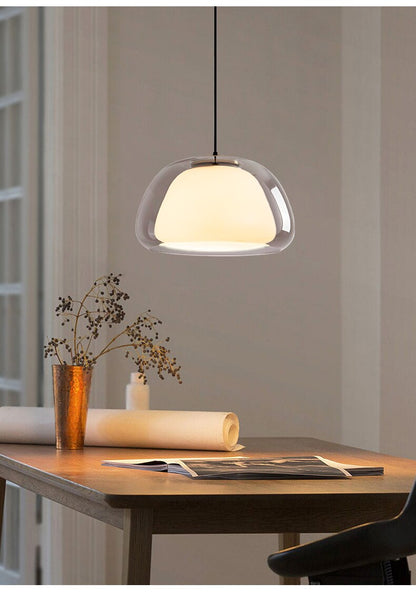 Jelly Globe Pendant Light | 9.8 in | Modern Dome Glass Globe Light | Adjustable Hanging Lamp | Brick by Brick
