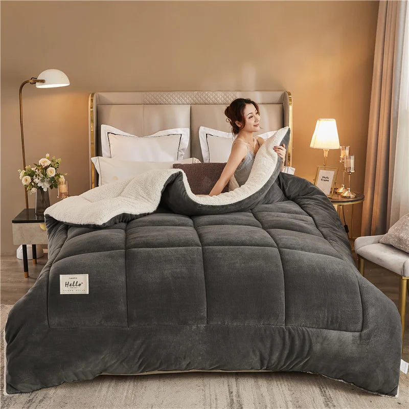 Weighted Blanket Thicken Milk Fleece | 59 - 87 in | Soft Warm Lamb Cashmere Bedding | Winter Cozy Comforter | Brick by Brick