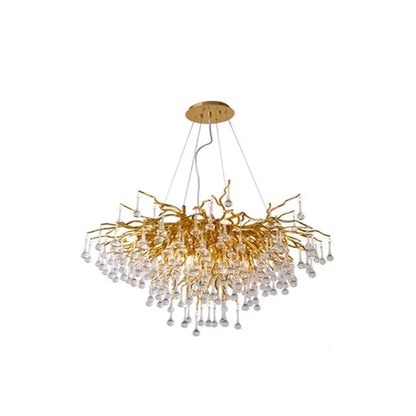 American Crystal Pendant Chandelier | D15.7- 47.2 in & L39.4-70.9 in | Modern Luxury Ceiling Light | Brick by Brick