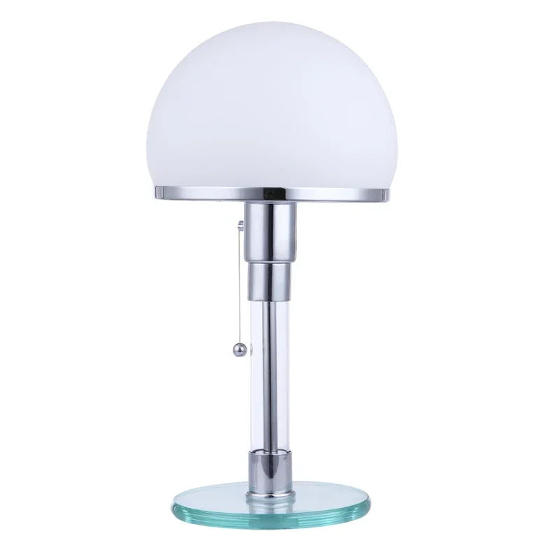 Bauhaus Glass Table Lamp | 7.1 x 14.2 in | Wilhelm Nordic Designer Light | Simple Modern LED Lighting | Brick by Brick