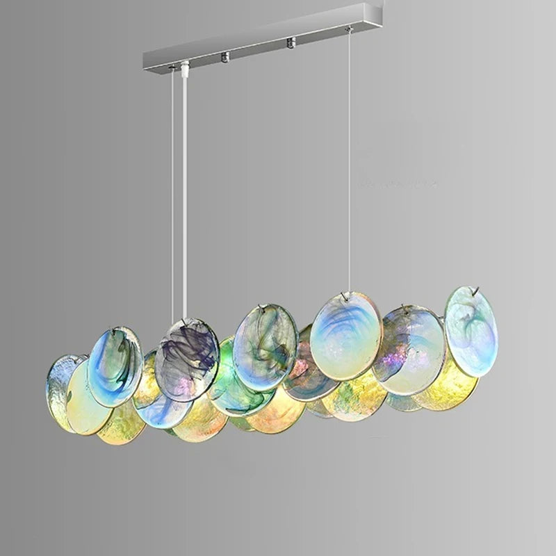 Murano Glass Chandelier | 19.7-35.4 in | Glass + Iron | LED Bulbs Included | Colorful Pendant Light | Brick by Bric
