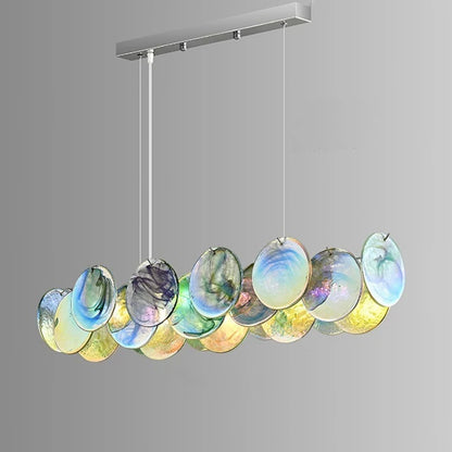 Murano Glass Chandelier | 19.7-35.4 in | Glass + Iron | LED Bulbs Included | Colorful Pendant Light | Brick by Bric