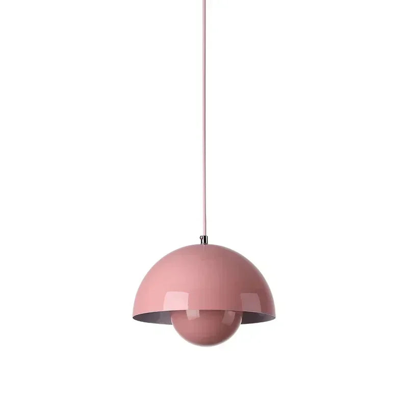 Nordic Flower Bud Pendant Lamp | 9.1 x 6.3 in or 15.7 x 10.2 in | Indoor LED Lighting | Iron Shade | Brick by Brick