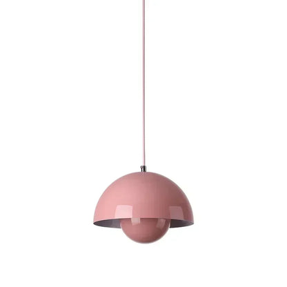 Nordic Flower Bud Pendant Lamp | 9.1 x 6.3 in or 15.7 x 10.2 in | Indoor LED Lighting | Iron Shade | Brick by Brick