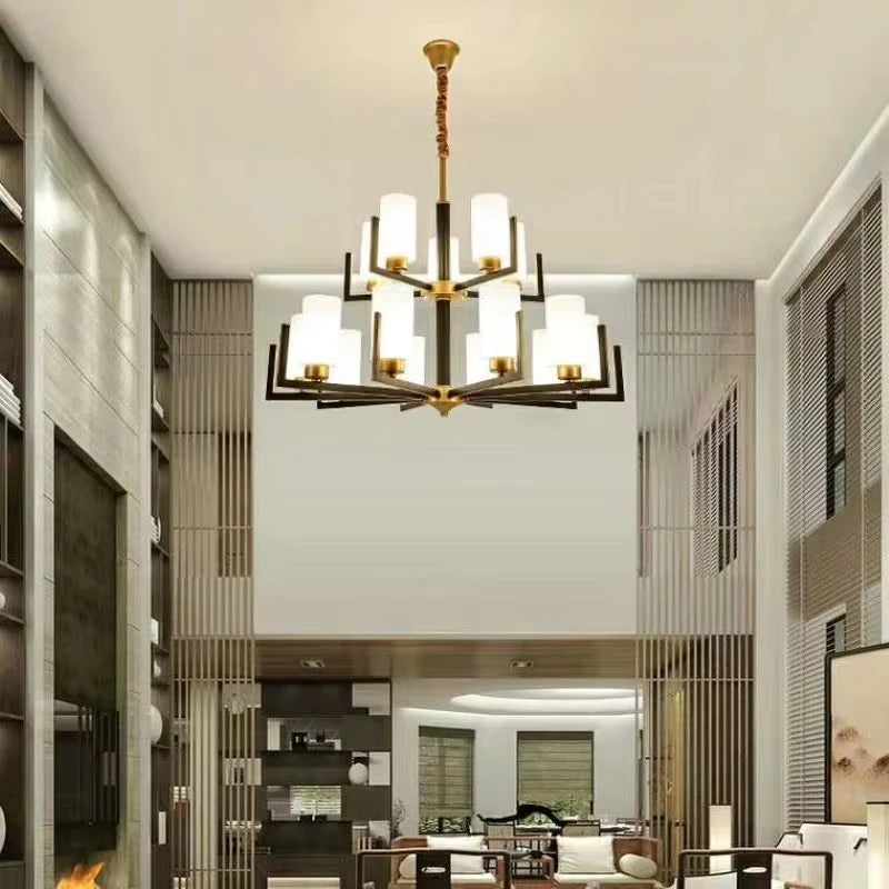 Retro Nordic LED Chandelier | H19.7 in | 6-15 Light Heads | Iron Art Hanging Lamp | Ceiling Light Fixture | Brick by Brick