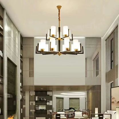 Retro Nordic LED Chandelier | H19.7 in | 6-15 Light Heads | Iron Art Hanging Lamp | Ceiling Light Fixture | Brick by Brick