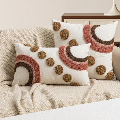 Japandi Floral Pillowcase | Cotton & Linen | Colorful Embroidered Accent | Brick by Brick