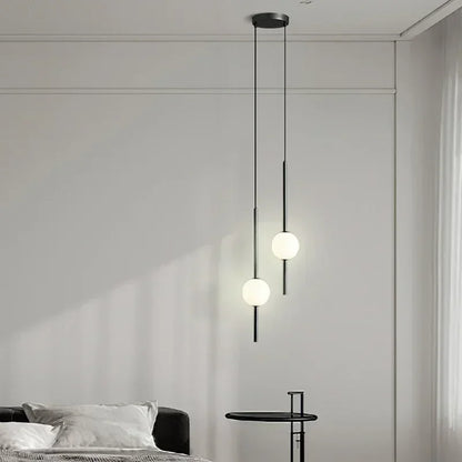 Nordic Glass Ball Pendant Light | Dia 4.7in | Minimalist LED Hanging Lamp | Modern Indoor Lighting | Brick by Brick