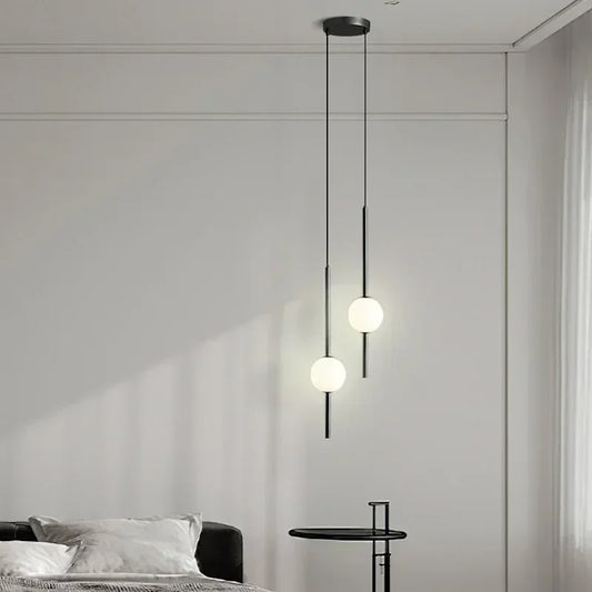 Nordic Glass Ball Pendant Light | Dia 4.7in | Minimalist LED Hanging Lamp | Modern Indoor Lighting | Brick by Brick