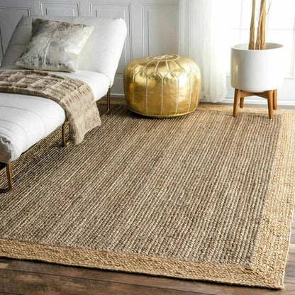Natural Fibre Area Rug | Neutral Tones  Rustic Farmhouse Style Living Room | Brick by Brick