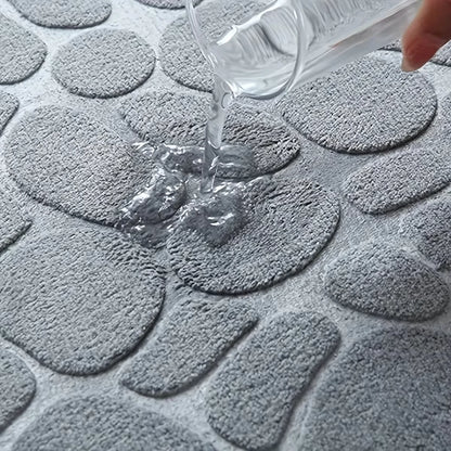 Cobblestone Kitchen Mat | L23.62-62.63 in | Non-Slip Washable Polyester Rug | Absorbent Home Floor Carpet | Brick by Brick