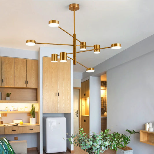 Nordic Chandelier | 4-10 Heads | Modern Black Ceiling Light | Creative Wrought Iron Fixture | LED Included | Brick by Brick