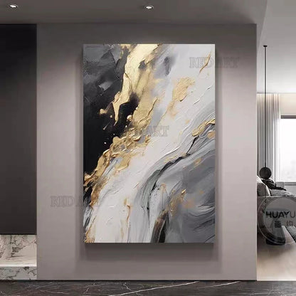 Abstract Wall Art | Large Acrylic Canvas Painting | Modern Frameless Oil Artwork for Home Decor | Brick by Brick