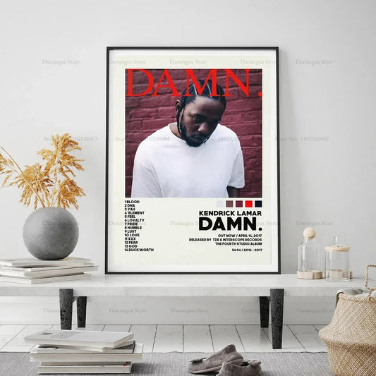 Kendrick Lamar Album Canvas Wall Art | 7.9 - 19.7 in | Good Kid Maad City Poster | Hip Hop Music Decor | Unframed | Brick by Brick