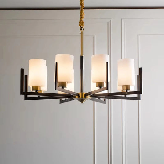 Retro Nordic LED Chandelier | H19.7 in | 6-15 Light Heads | Iron Art Hanging Lamp | Ceiling Light Fixture | Brick by Brick