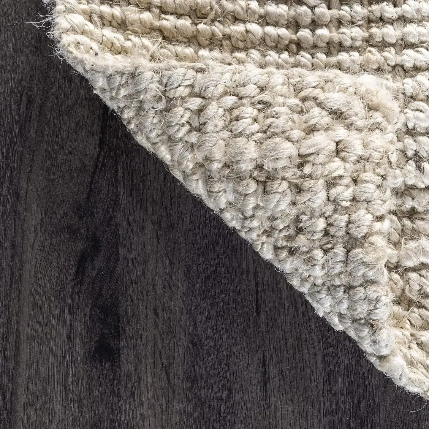 Textured Jute Rug | Padded Feel | 10×13 Inches | Warm Decor in Neutral Tones
