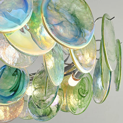 Murano Glass Chandelier | 19.7-35.4 in | Glass + Iron | LED Bulbs Included | Colorful Pendant Light | Brick by Bric