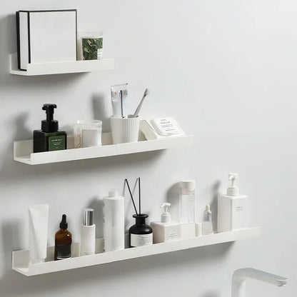 Self Adhesive Wall Shelf | 11.8 x 4.3 x 2.8 in | Multifunction No-Drill Storage Rack | Space-Saving Organizer | Brick by Brick