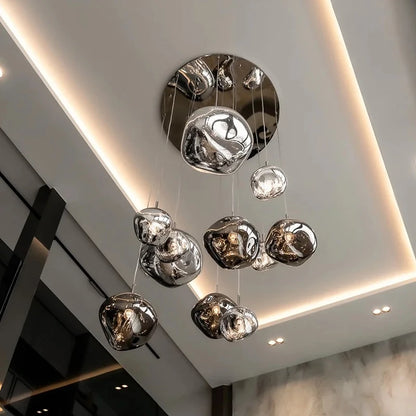 Nordic Lava Glass Pendant Light | Modern LED Chandelier | Indoor Hanging Lamp | Brick by Brick