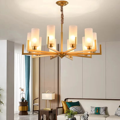 Retro Nordic LED Chandelier | H19.7 in | 6-15 Light Heads | Iron Art Hanging Lamp | Ceiling Light Fixture | Brick by Brick